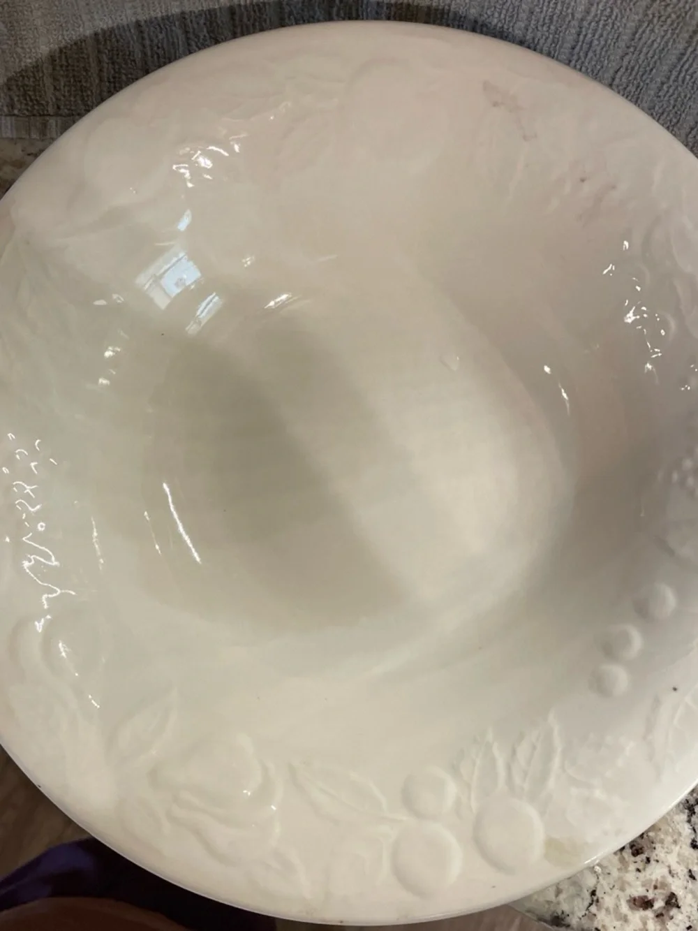 Classic White Ceramic Serving Bowl - Neutral Home Dining